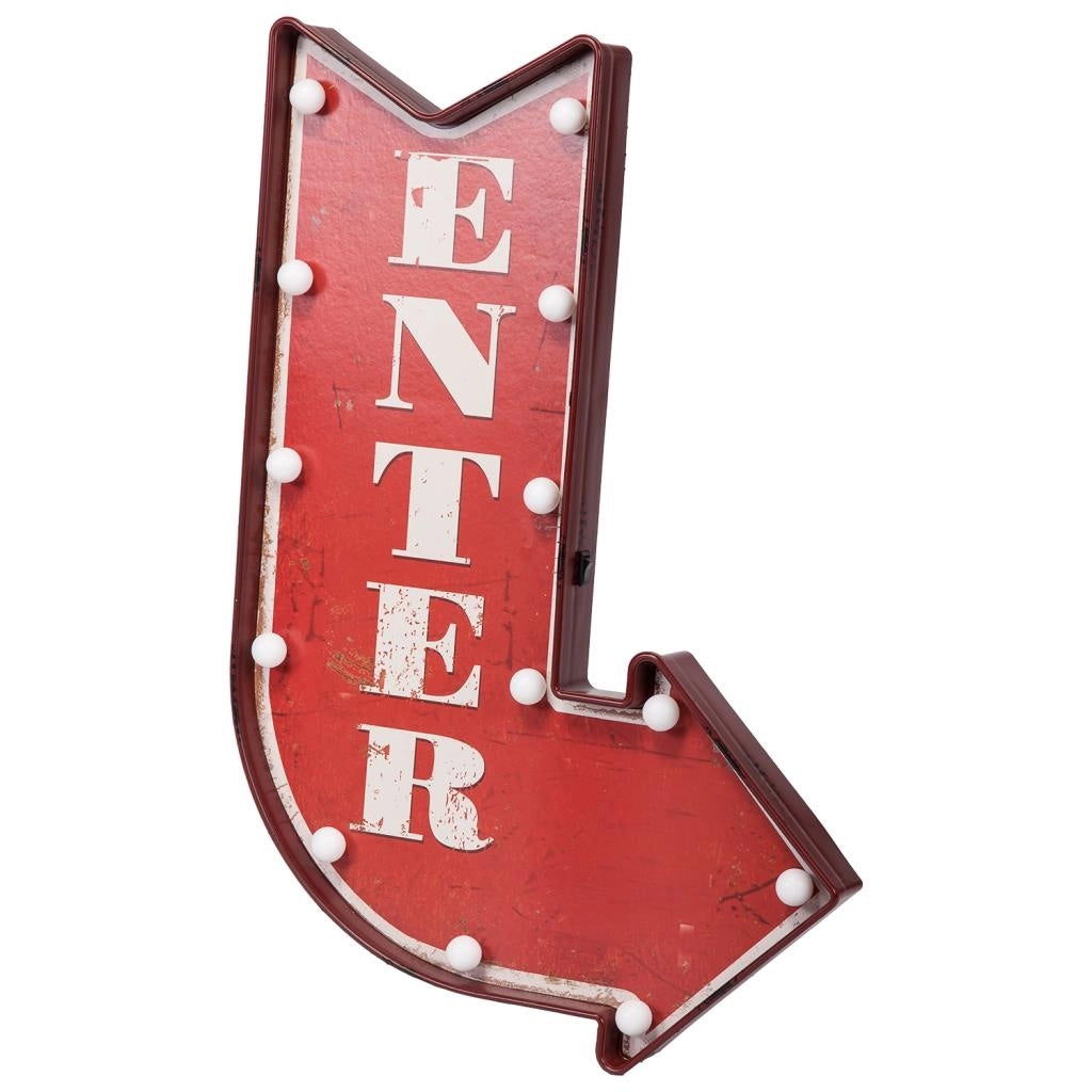 Placca da muro luminosa in plastica rossa 43x64x10h cm