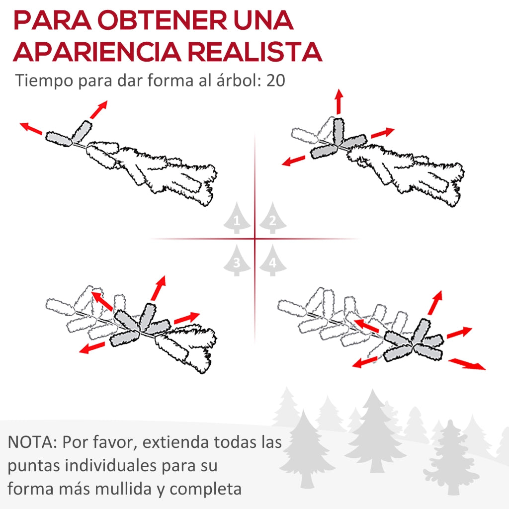 Albero di Natale Artificiale ¨C zephmum ¨C Verde 150 cm con 420 rami e pigne