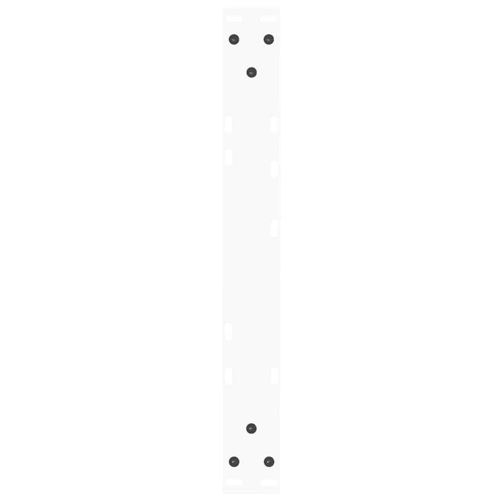 Set di 2 gambe per tavolino da caffè a forma di V 60 x 30-31,3 cm con piedini regolabili stile moderno acciaio bianco 02_0056901