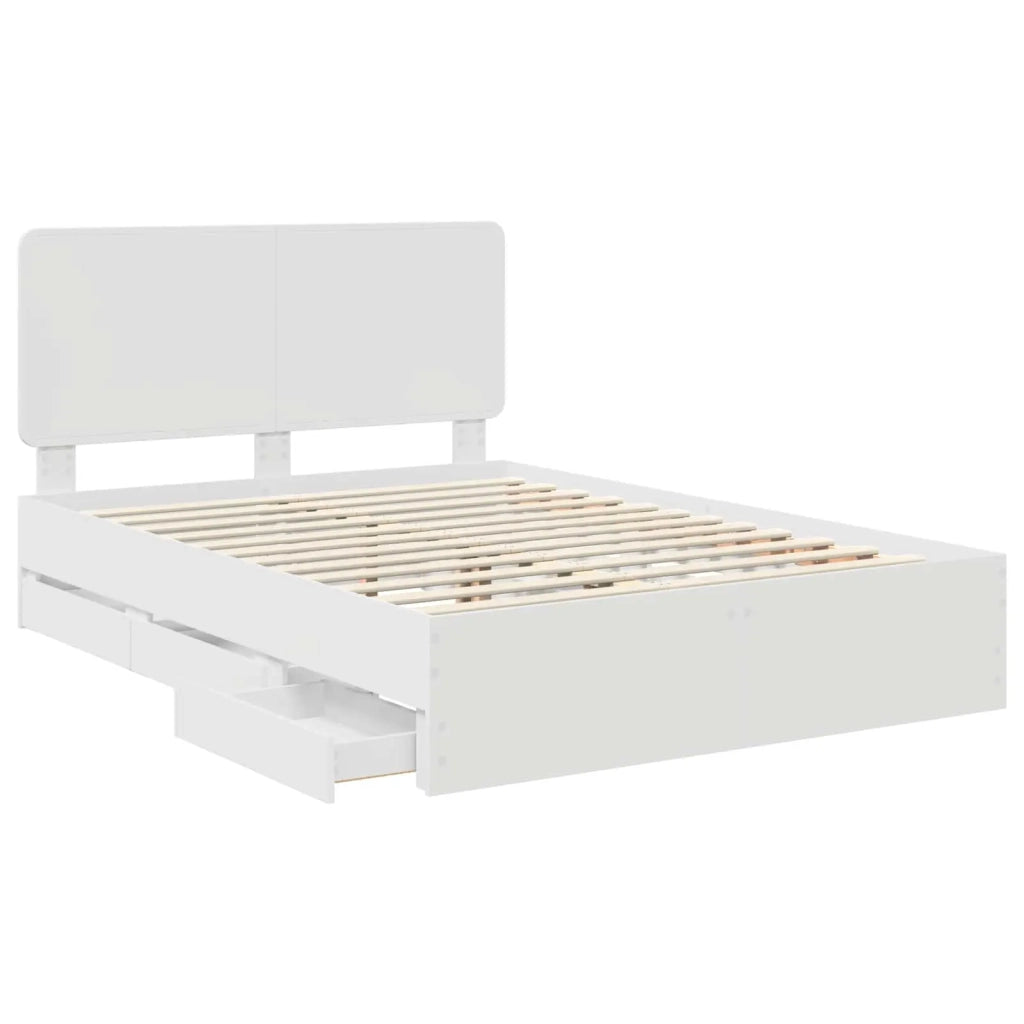 Struttura del letto Bianco 150 x 200 cm Legno Ingegnerizzato