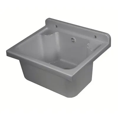 Lavatoio salvaspazio 42x34 cm in plastica grigia con vasca e scarico