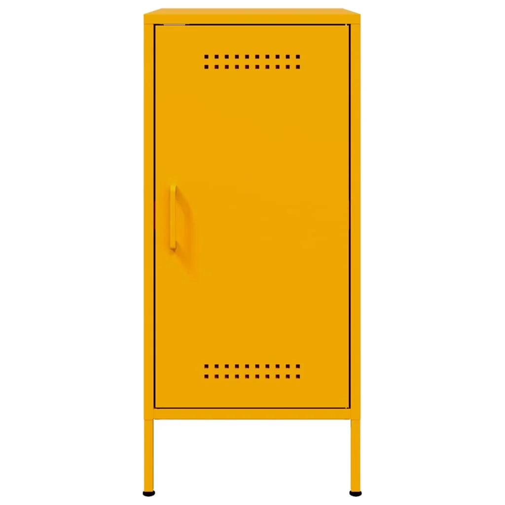 Buffet credenza cassettiera armadio mobile contenitore organizer per cucina soggiorno salotti set da 2 giallo senape 36 x 39 x 79 cm acciaio giallo 02_0036882