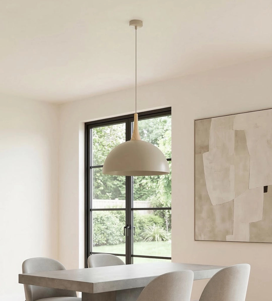 Lampada sospesa NAUTICA beige legno 1xGX53 Emibig