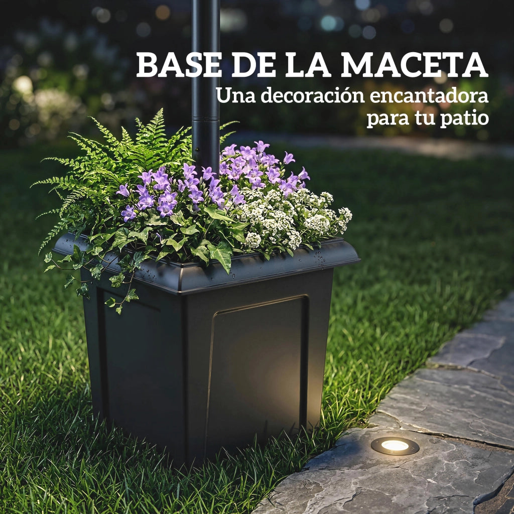 Lampada Solare da Giardino con Vaso ¨C zephmum ¨C 2 Luci IP44 Regolabile