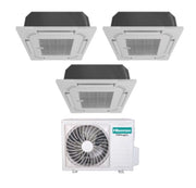 Climatizzatore Condizionatore Hisense Trial Split Inverter a Cassetta 9+9+9 con 3AMW72U4RJC R-32 Wi-Fi Optional 9000+9000+9000 con Telecomando e Pannello Incluso