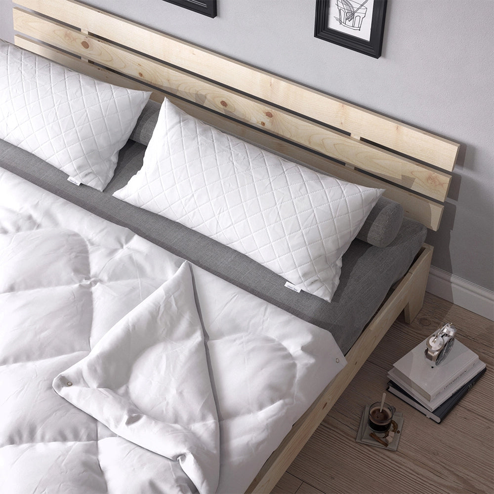 Vitalispa Cuscino per la testa Bianco 40 x 80 cm Set di 2