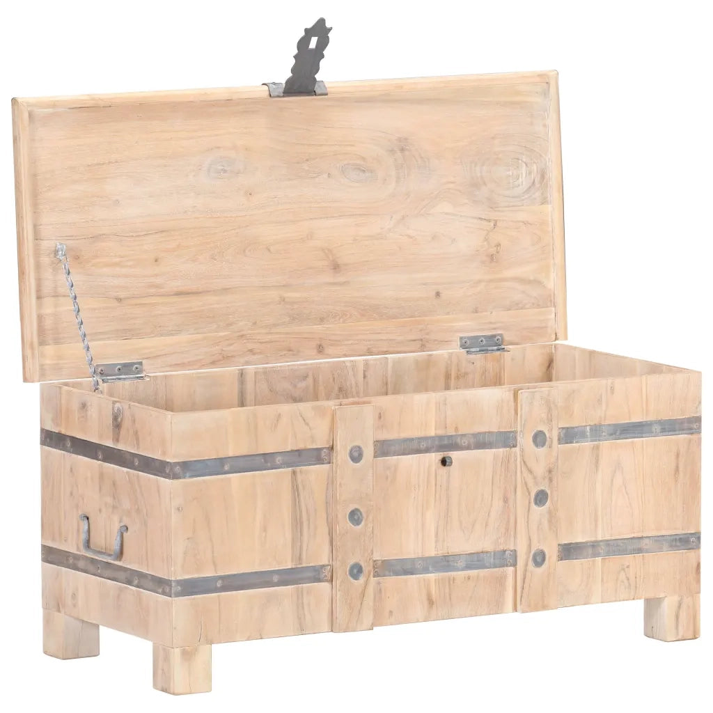 Baule 90x40x40 cm in Legno Massello di Acacia CFW7597998