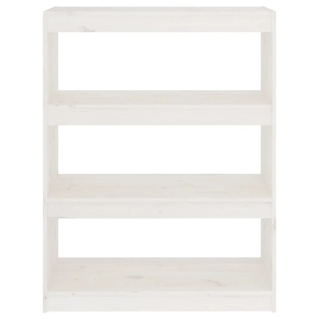 Libreria/Divisorio Bianco 80x30x103,5 cm in Massello di Pino 808189