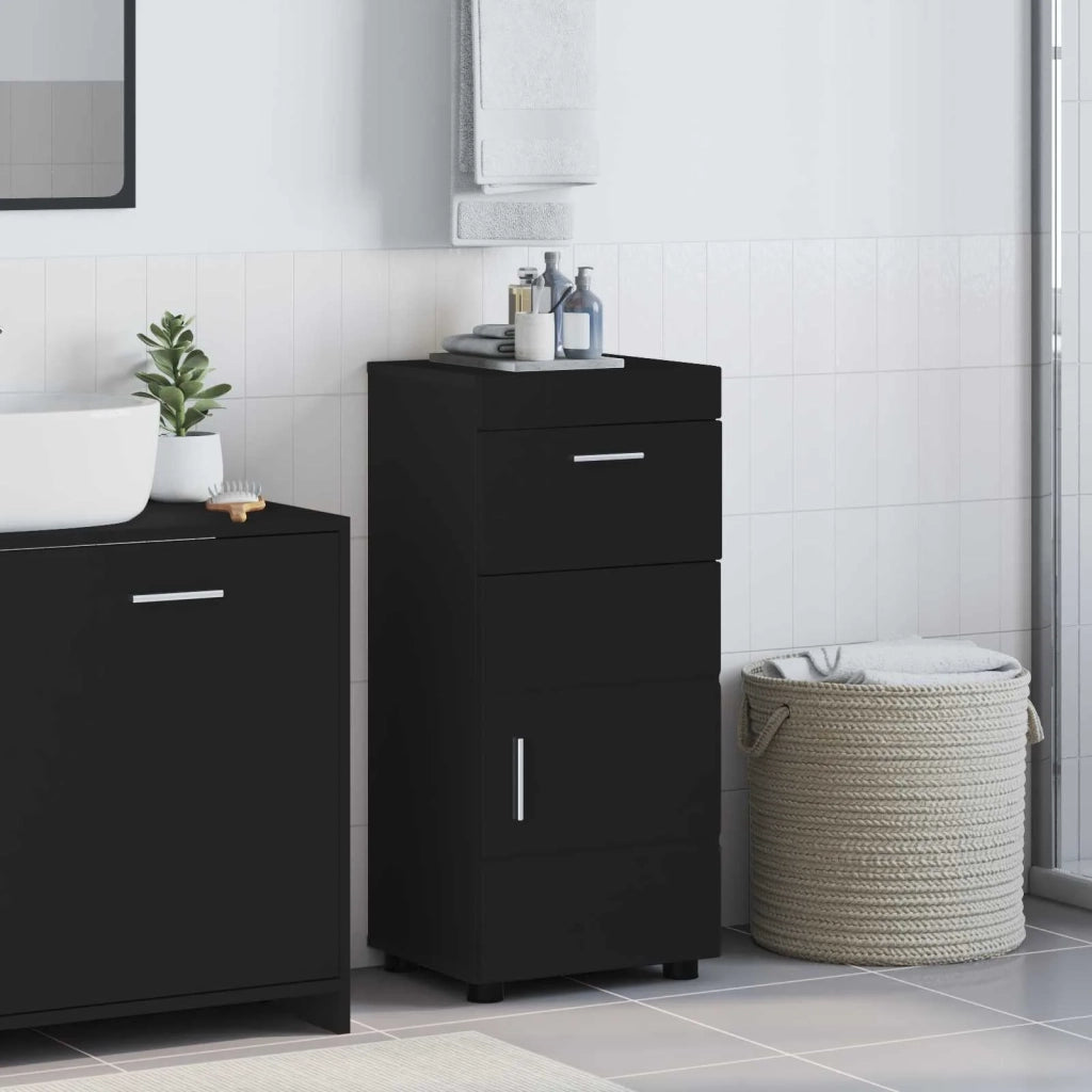 Set di Armadi da Bagno TULUM Nero 37 x 31,5 x 82 cm 880342