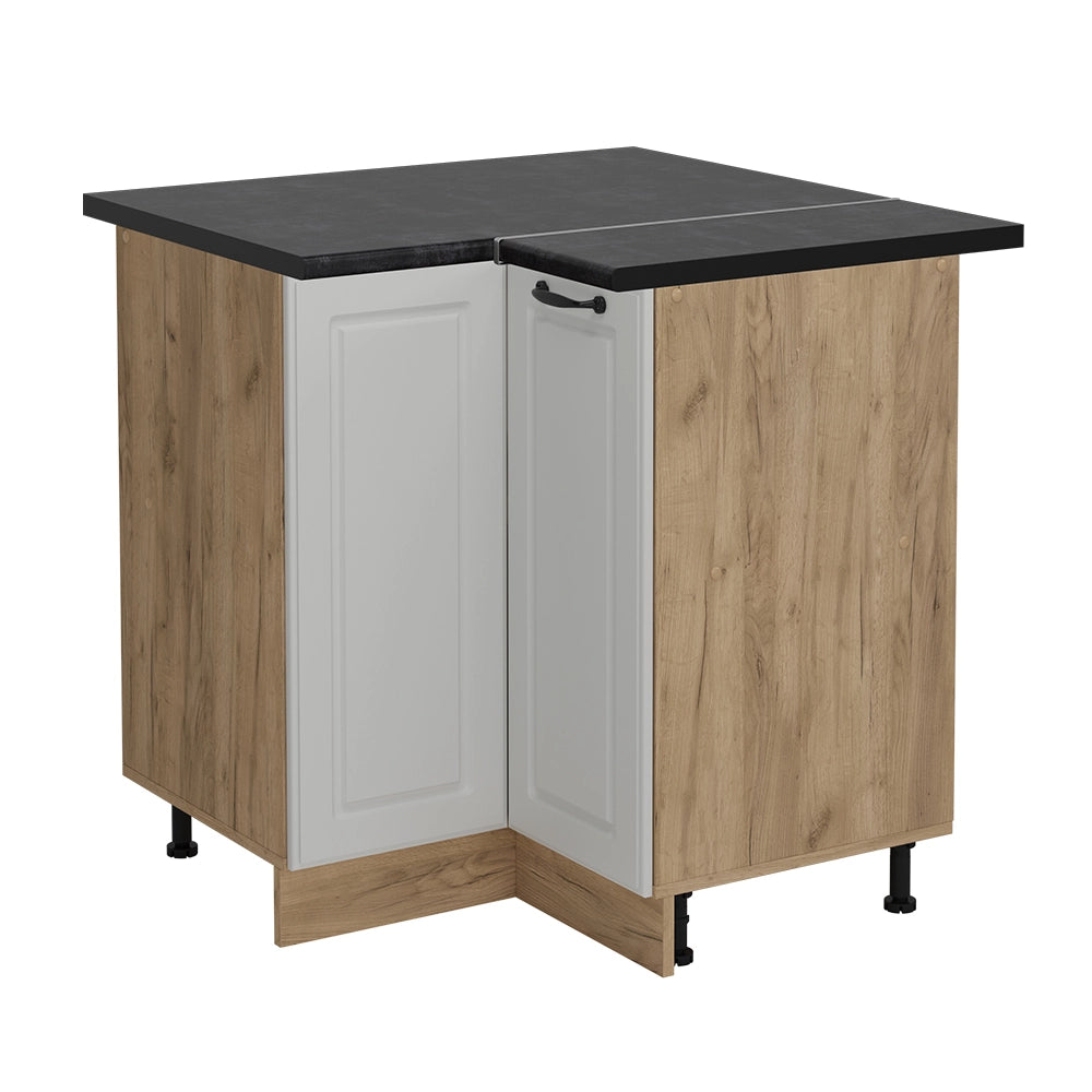 Vicco Mobile ad angolo cucina Bianco casa di campagna 75.6 cm , PL Antracite
