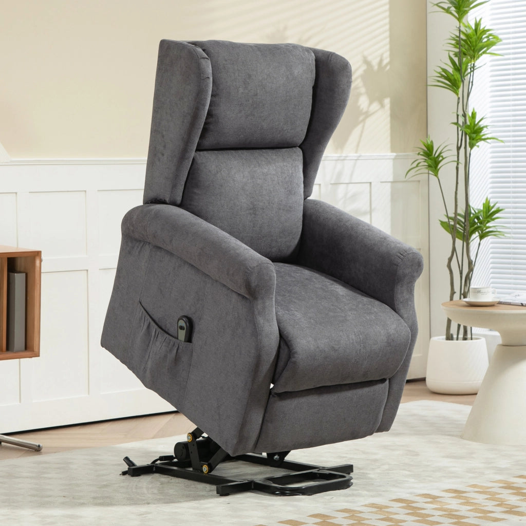 POLTRONA RELAX Elettrica con alzapersona 74x94x111 cm Grigio scuro