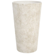 Vaso da fiori alto in pietra per giardino, per interni ed esterni 37x62 cm beige chiaro giardino terrazzo