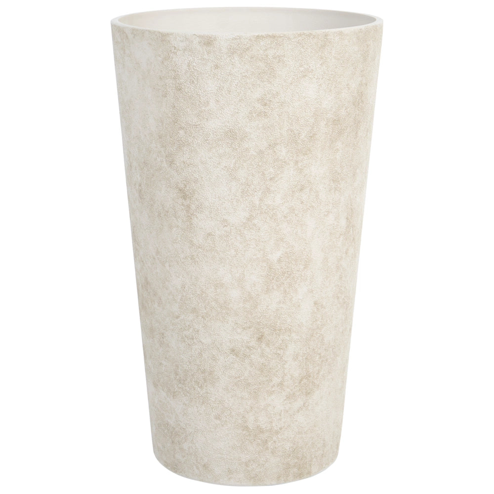 Vaso da fiori alto in pietra per giardino, per interni ed esterni 37x62 cm beige chiaro giardino terrazzo