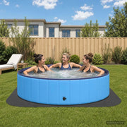 Tappetino per piscina 36 pz Ø 350 cm Rotondo Schiuma EVA Nero 42042639