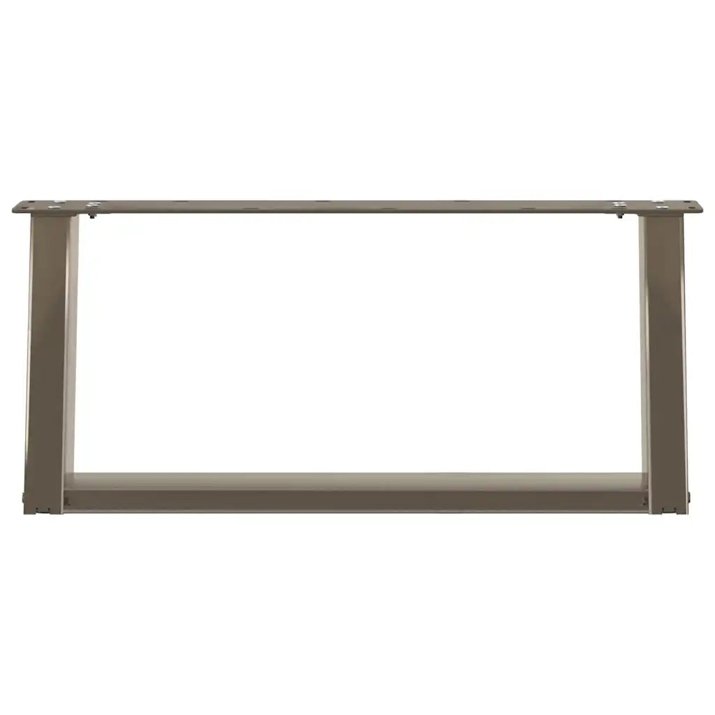 Gambe per Tavolino da Caffè a Forma di U 2 pz Acciaio Naturale 60x(30-31) cm Acciaio 4012751