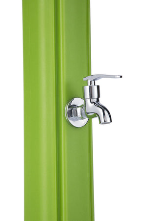 Doccia Solare da Giardino 28L Miscelatore e Lavapiedi Verde