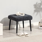 SEDIA POUF imbottito 45x41x38 cm in poliestere Grigio scuro