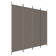 Divisorio a 4 Pannelli-Set di 4 pannelli Paravento Antracite 200x200 cm Tessuto
