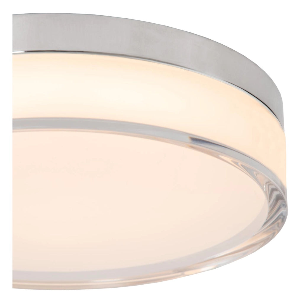 Plafoniera PLANO LED 1 luce IP44 cromata tonda Lucide