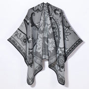 Nuovo scialle da donna in jacquard con spacco in stile retr¨°