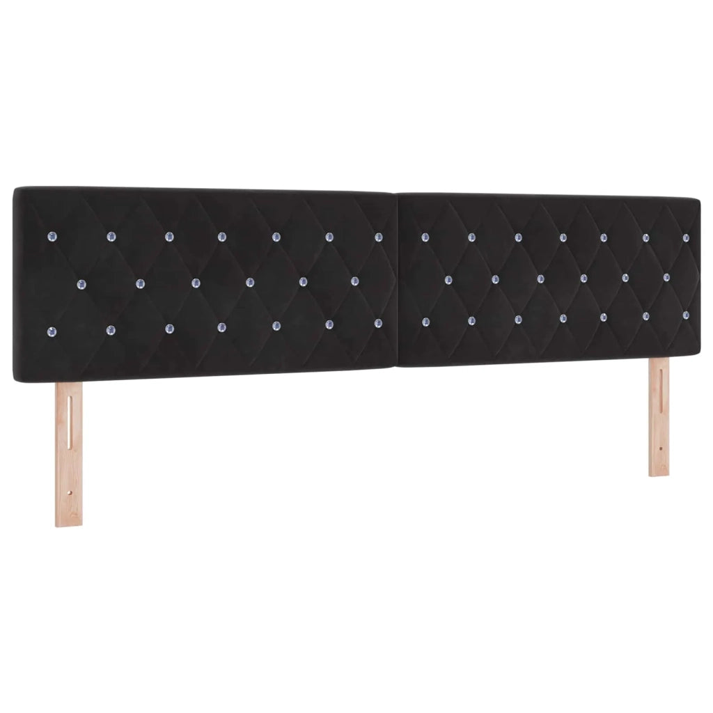 Letto box spring con materasso Nero 180 x 200 cm Velluto 3453187