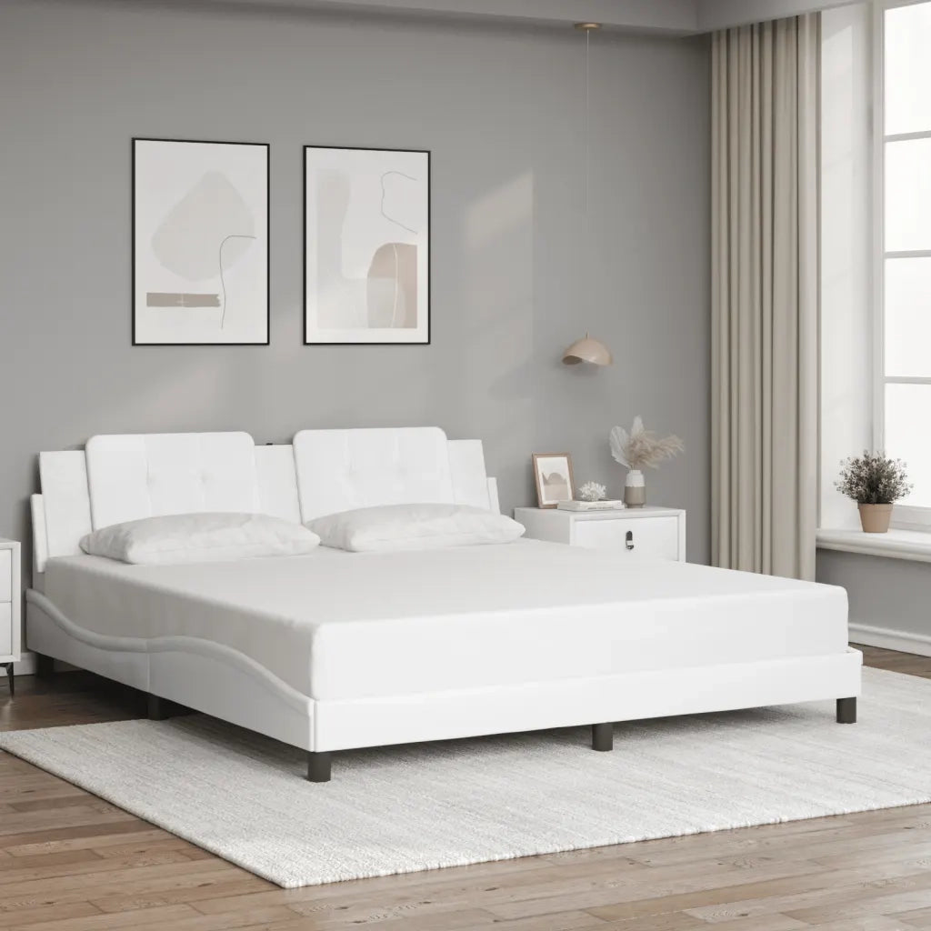 Giroletto con LED senza Materasso Zadar Bianco 180x200 cm 3214125