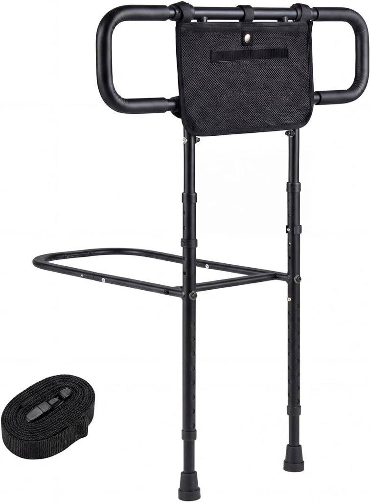Sponda Letto Anziani Anticaduta, Regolabile, Pieghevole (Nero)
Sbarra da Letto Adatta Letti Queen, Maniglie Imbottite, Tasca Rimovibile, Base a U, Supporto 136 kg