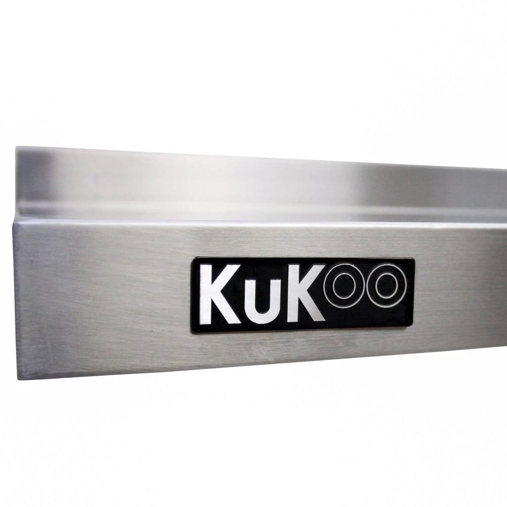 2 x Ripiani in Acciaio Inox Cucina Commerciale Mensole Muro e Staffe 194 x 30 cm