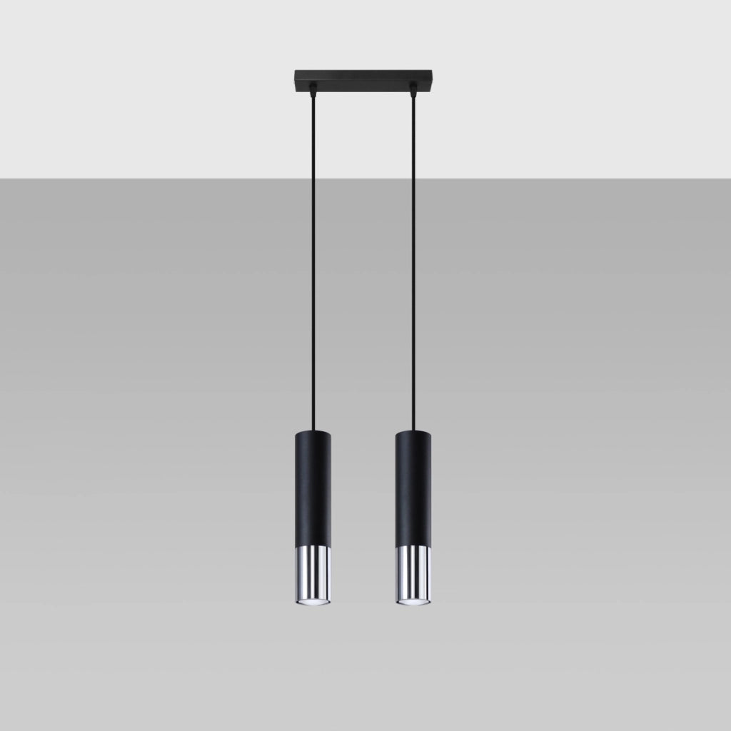 Lampada a sospensione Pure Lume Spirexez 2 GU10 nero cromo