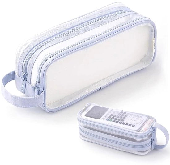 Etui trasparente per fitness trasparente per adolescenti trasparente per grandi trasparente per ufficio trasparente per adulti trasparente blu