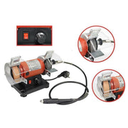 Trade Shop - Mola Da Banco Smerigliatrice 120w Con Mini Trapano Drill Pietra Spazzola Lucidare -