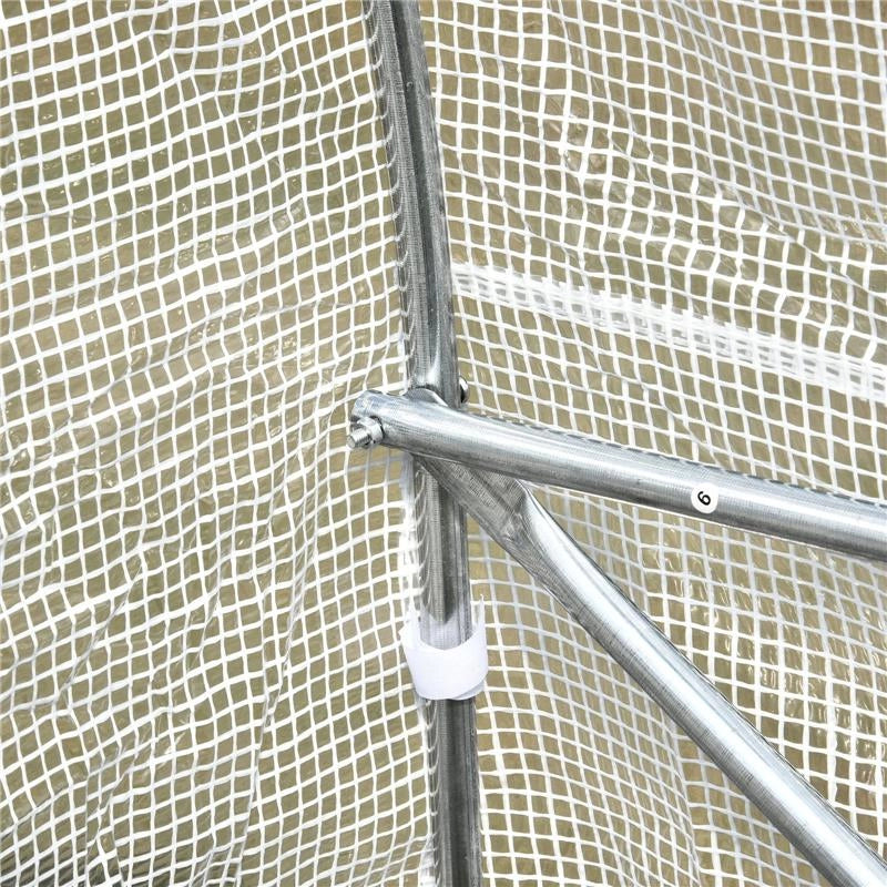 SERRA TUNNEL CON STRUTTURA IN ACCIAIO ZINCATO E TELO IN POLIETILENE 6 FINESTRE