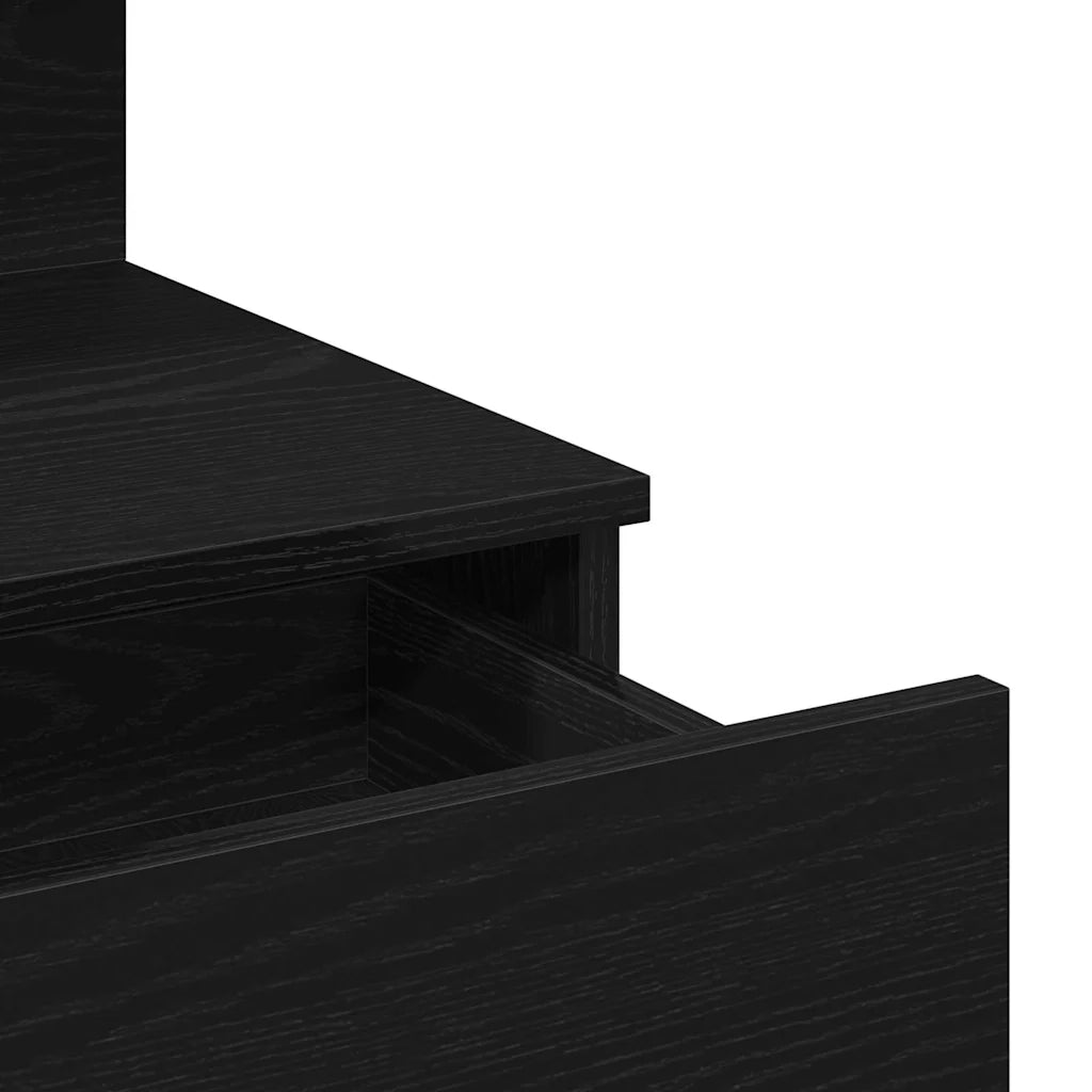 Tavolo da Trucco con cassetto Rovere Nero 100 x 40 x 130 cm 868852