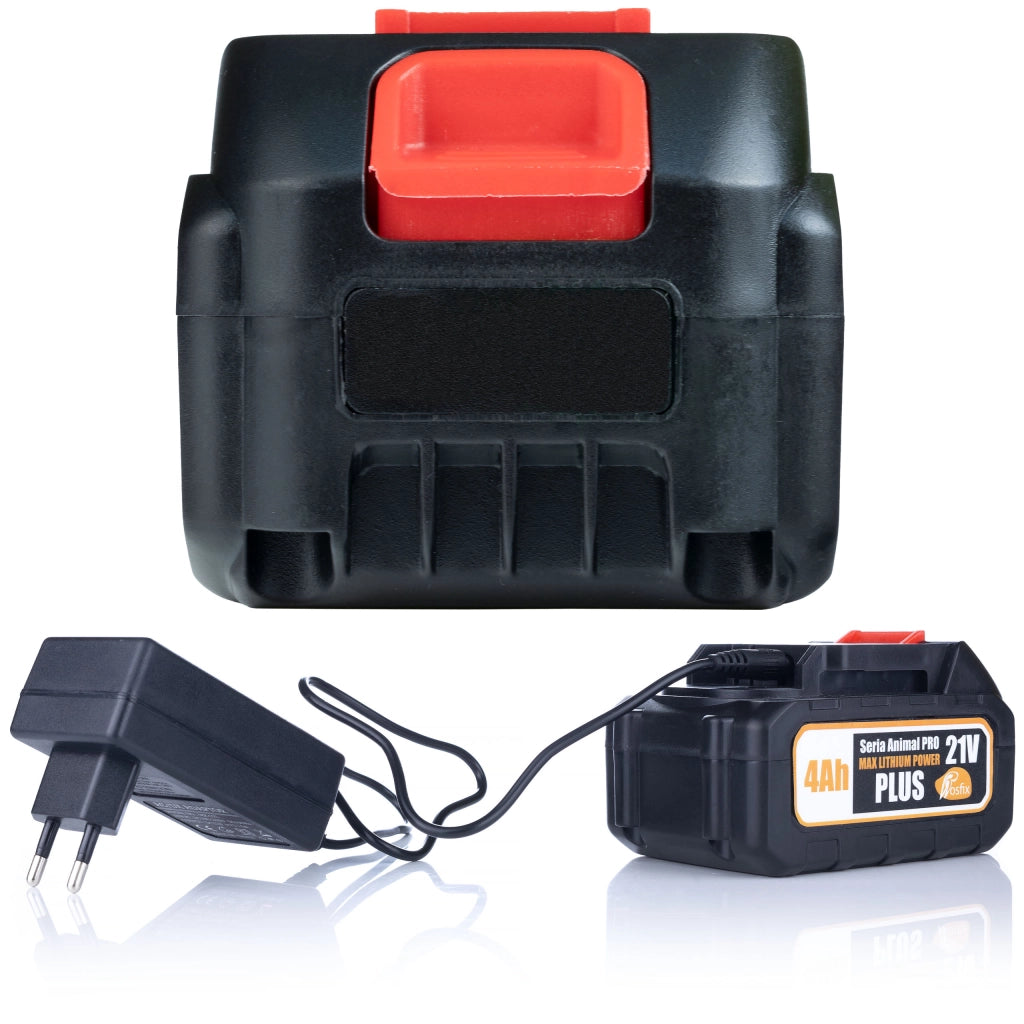Chiave a Impulsi a Batteria 21V Rosfix Orange Doberman – 350 Nm, 2x Batterie 4Ah, Set Accessori | Alta Potenza e Durata
