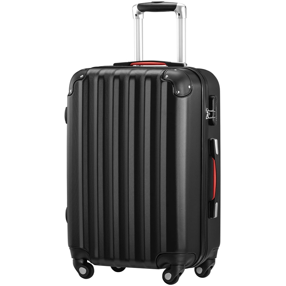 Set 3+1 Valigie Rigide Abs Trolley Easy Roll con Beauty Case e Lucchetto Nero