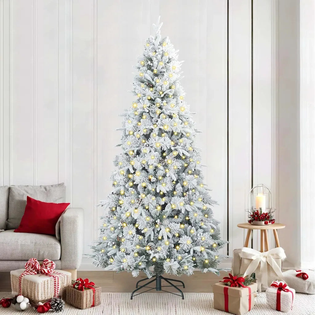 Albero di Natale | Decorazioni natalizie Artificiale con Rami Pieghevoli Bianco 240 cm