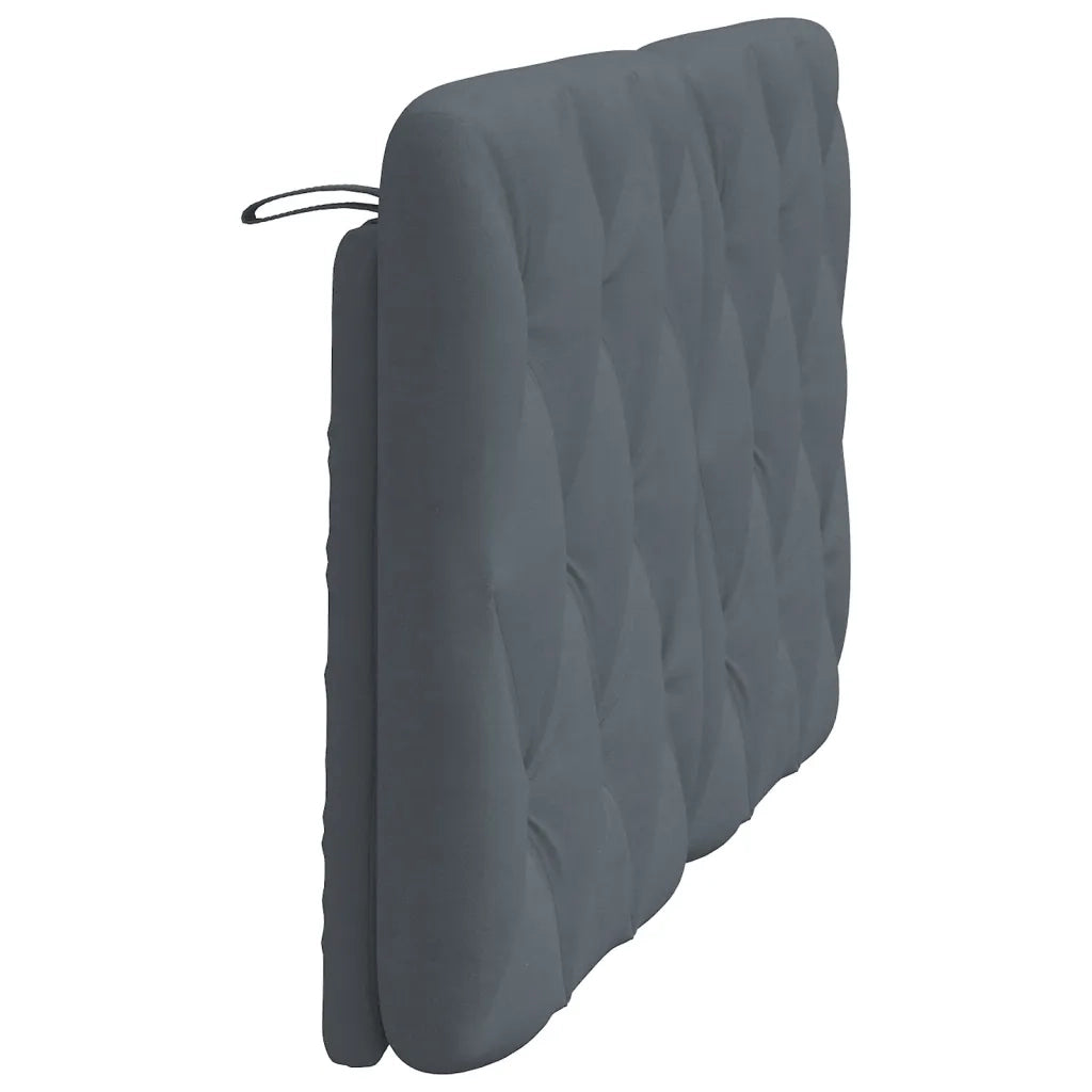 Cuscino Testiera Grigio Scuro 140 cm in Velluto CFW3789106