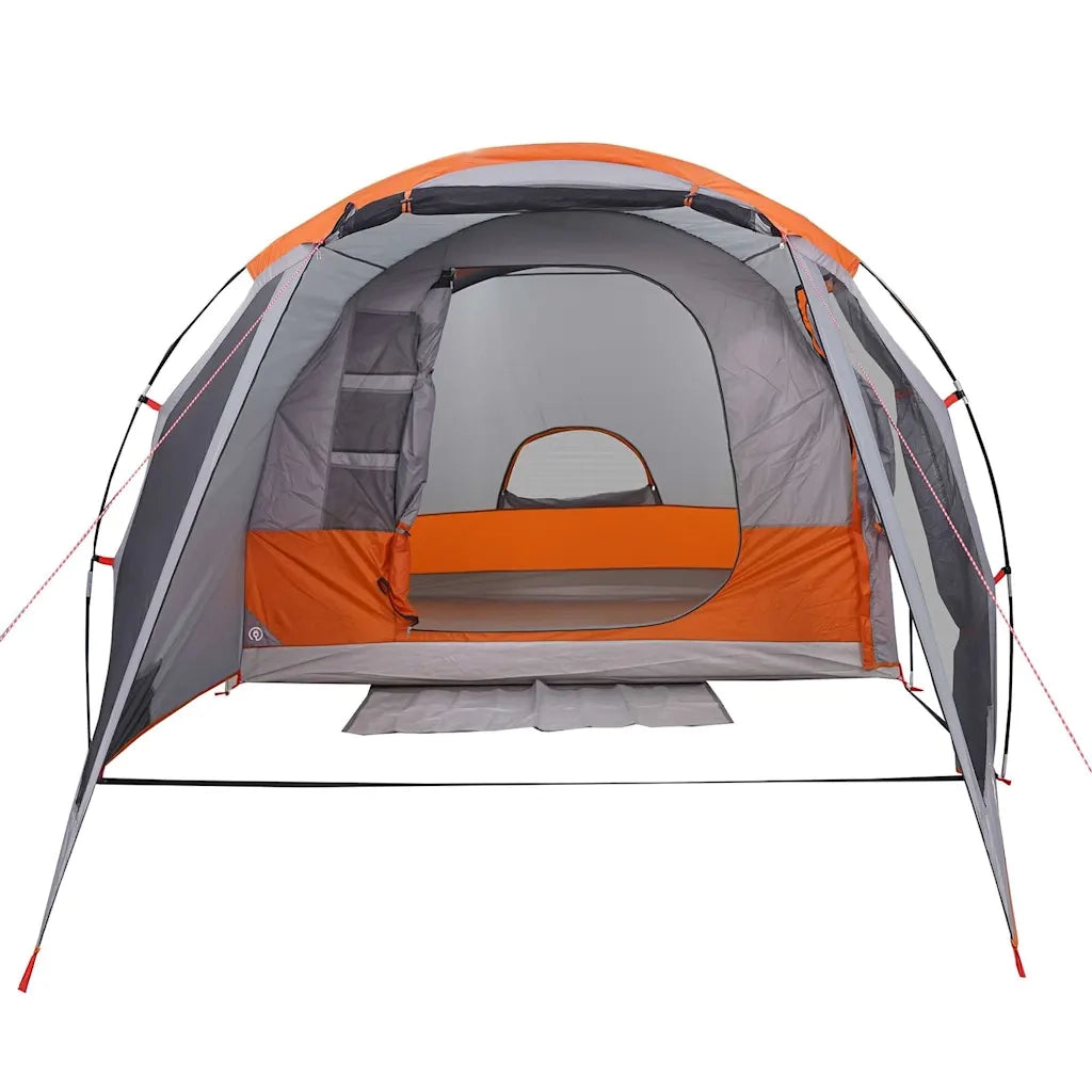 Tenda da Campeggio a Tunnel per 4 Persone Grigia Impermeabile 94745