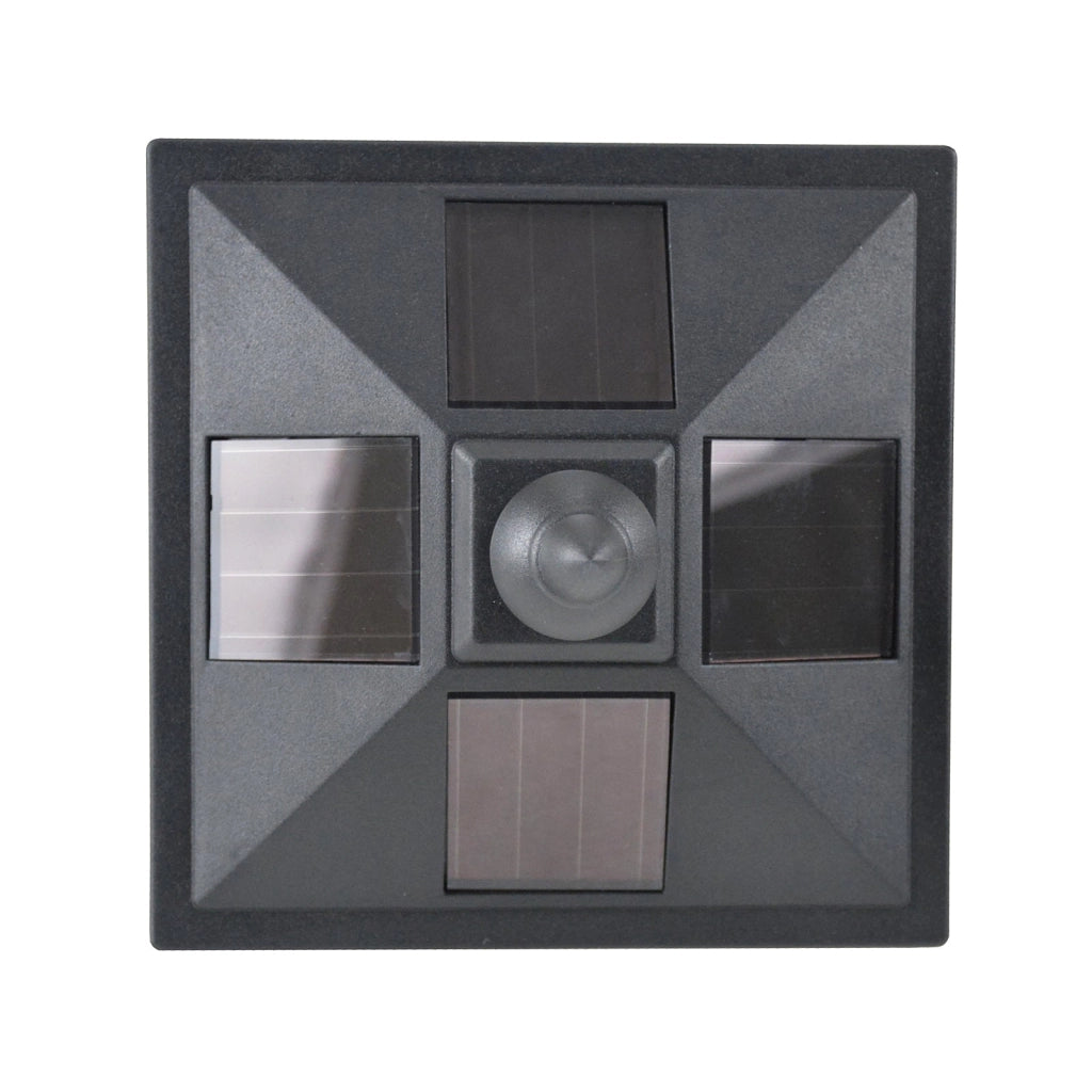 Lampione da Giardino Led a Energia Solare Nero 120 cm