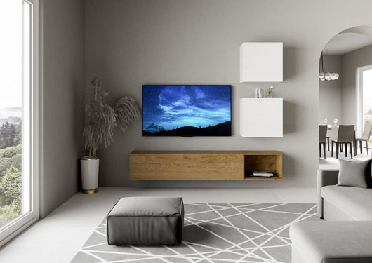 Parete Attrezzata Soggiorno 234x39,5 cm in nobilitato