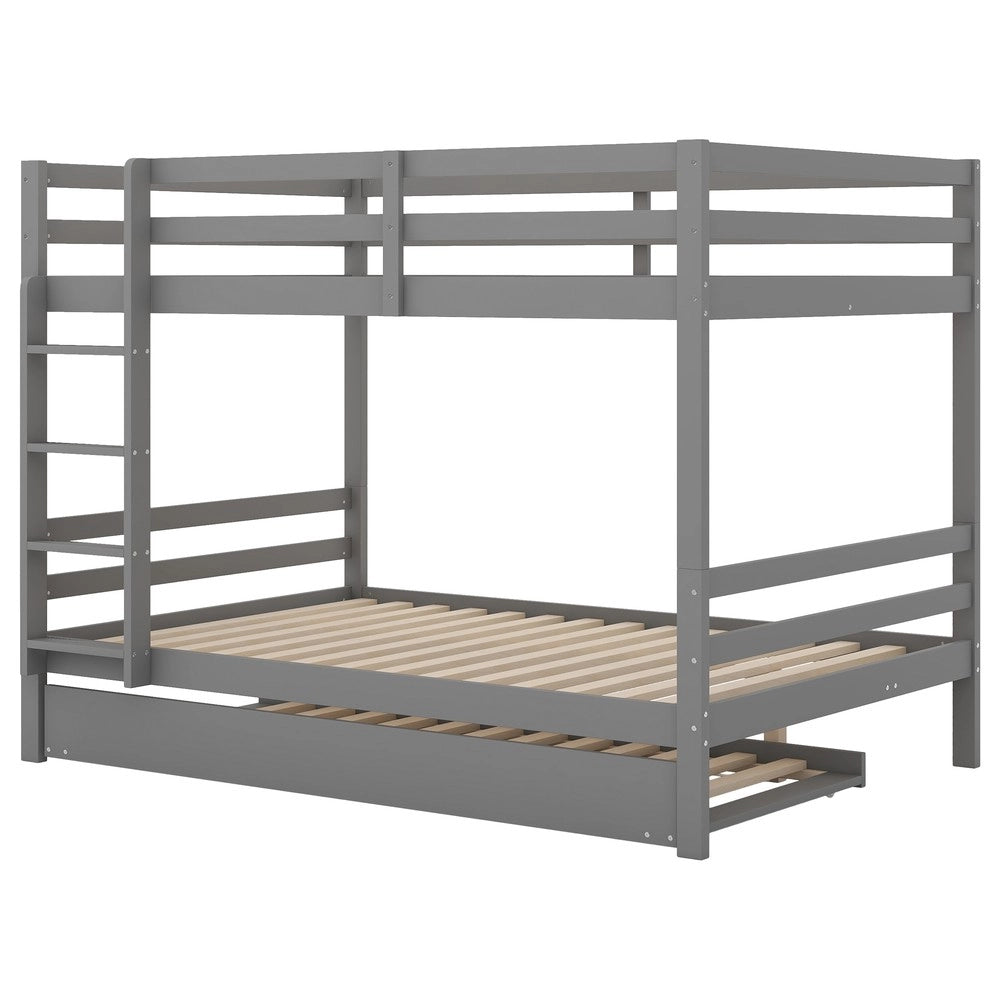 Letto a Castello con Letto Estraibile ¨C MINIMAL ¨C Grigio 140x200