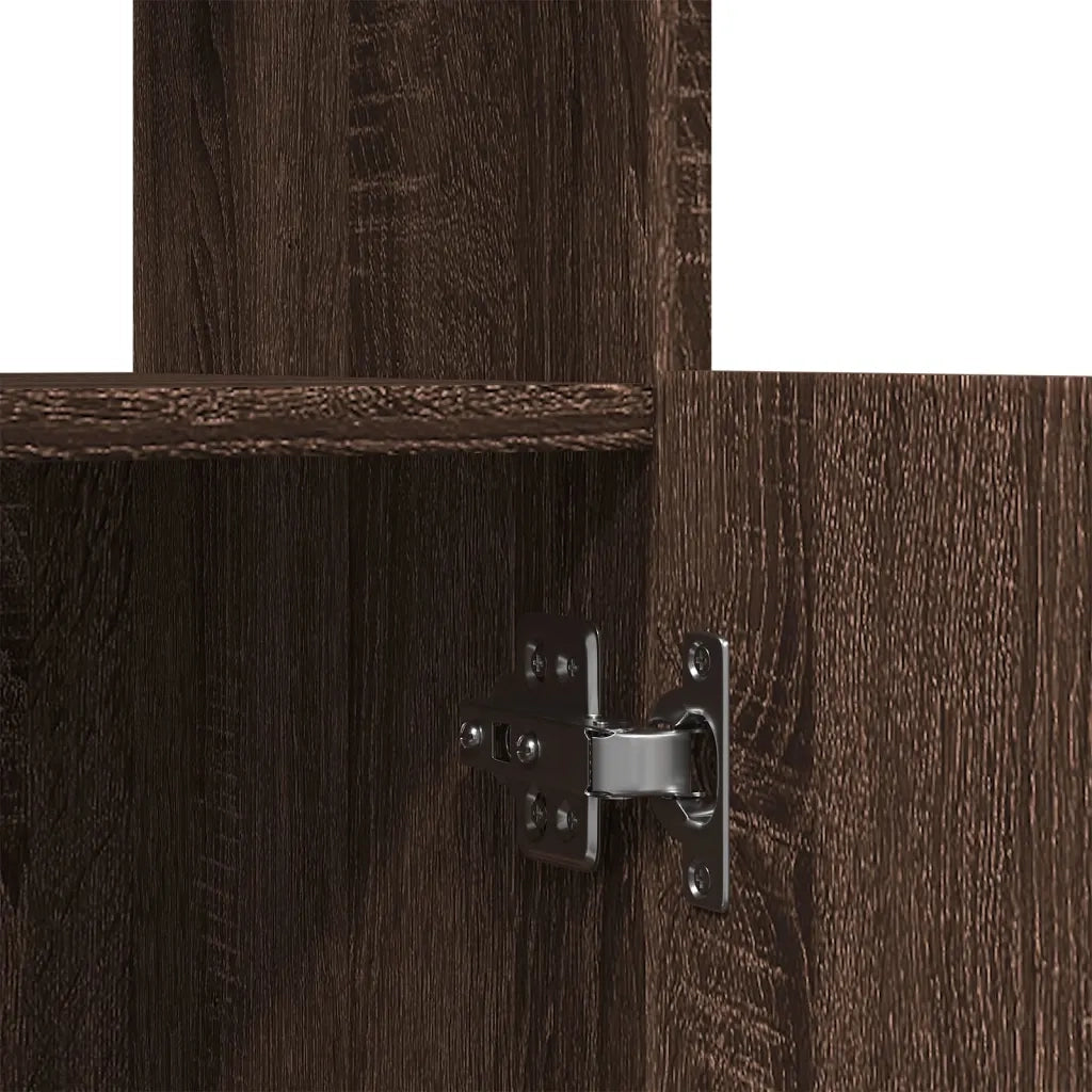 Credenza | Madia | Buffet da pranzo | Armadio da pranzo Rovere Marrone 92x33x140 cm in Legno Multistrato