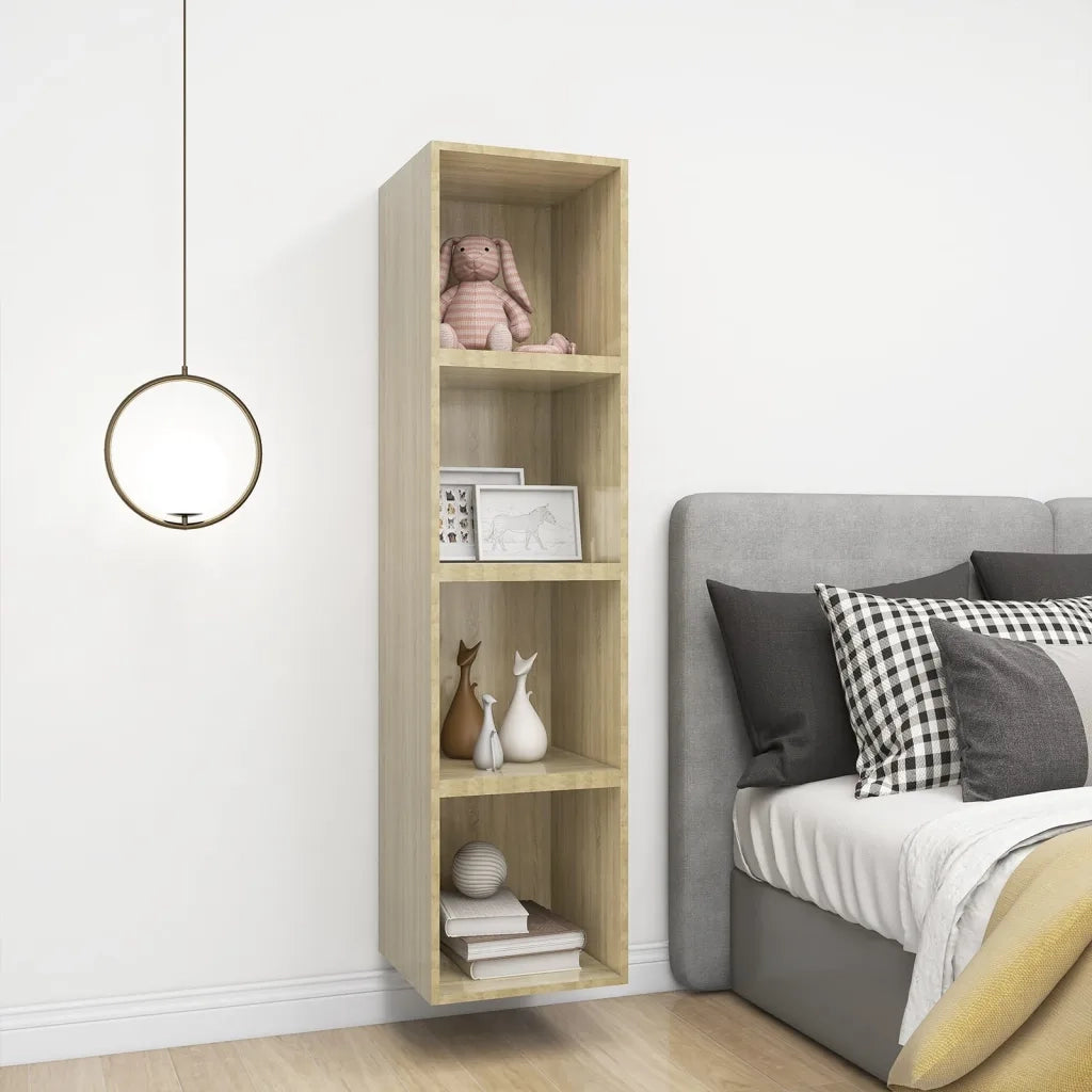 Mobili a Muro 4pz Rovere Sonoma 37x37x37 cm Legno Multistrato 805455