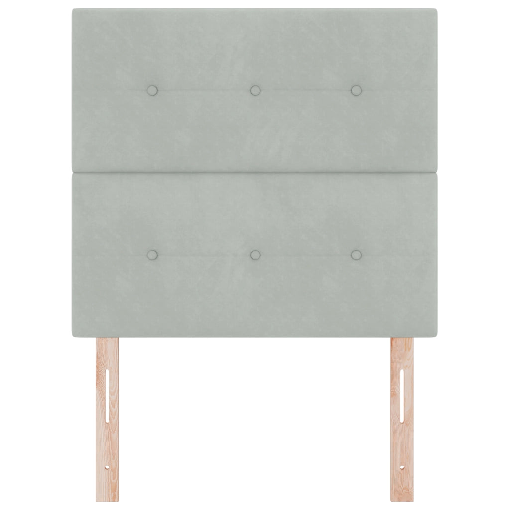Testiera  Imbottita Grigio Chiaro 100 cm in Velluto