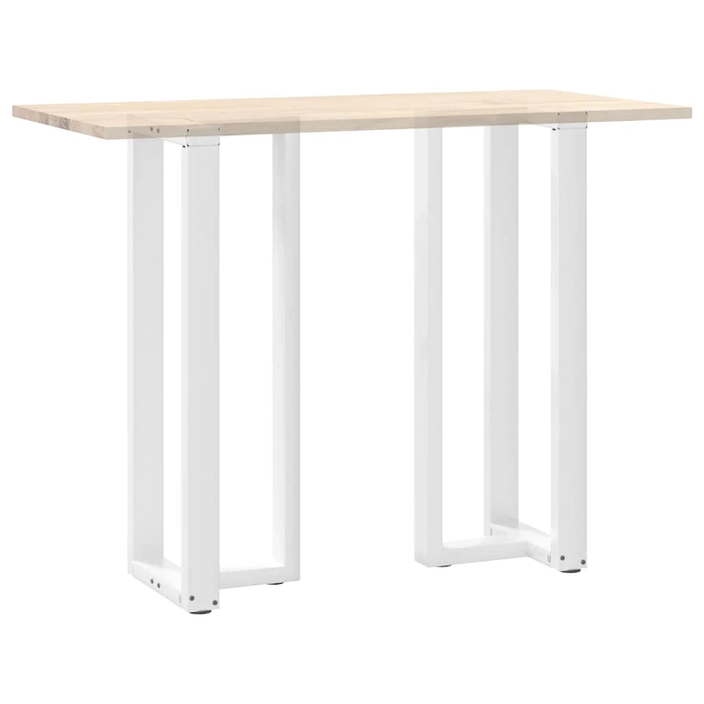 Set di 2 gambe per tavolo da bar a forma di T moderne e funzionali 40 x 35 x 110 cm acciaio bianco 02_0057358