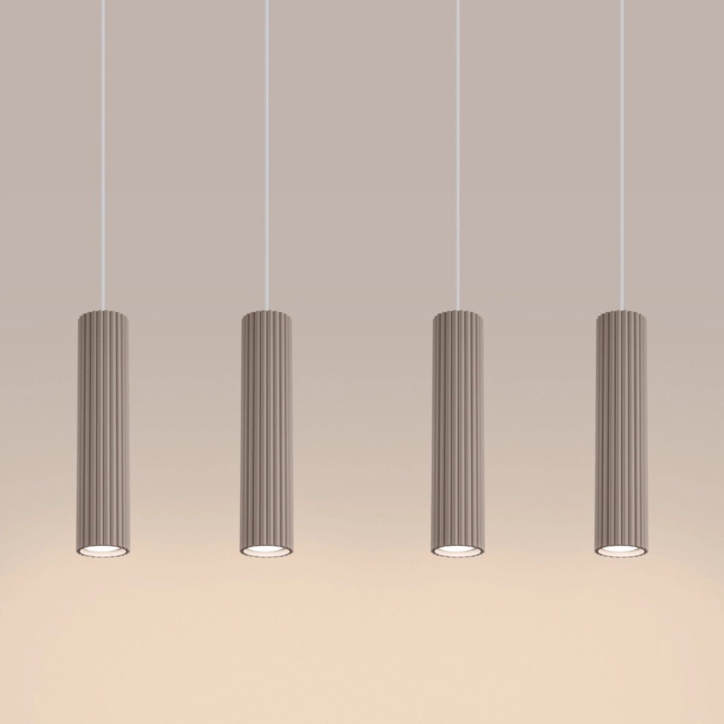 Lampada a sospensione KARBON 4L taupe