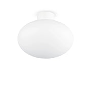Plafoniera Moderna Clio Alluminio Bianco 1 Luce E27