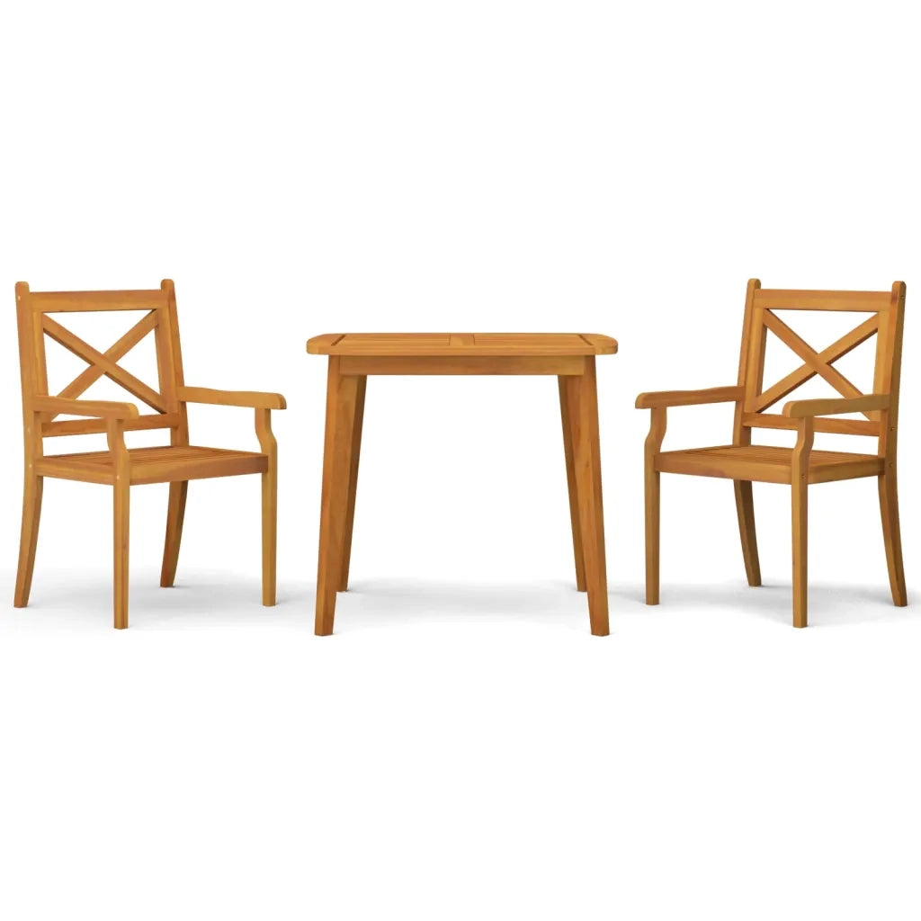 Set Mobili da Pranzo per Giardino 3 pz | Set Salotto da Giardino Legno Massello di Acacia