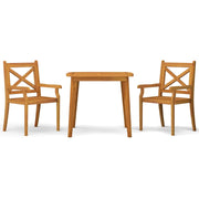Set Mobili da Pranzo per Giardino 3 pz | Set Salotto da Giardino Legno Massello di Acacia