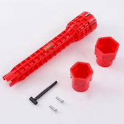 Set di 6 pezzi - 8 in 1 attrezzo per il rivestimento delle tubazioni - chiave a tubo antiscivolo, adatta per l'installazione e la manutenzione di rubinetti, vasche da bagno, bagni e condotti idraulici